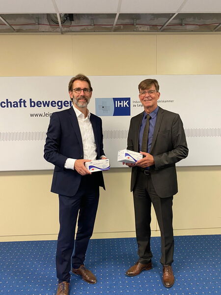 v.l.n.r. Michael Körner, Geschäftsführer der Invest Region Leipzig und Dr. Thomas Hofmann, Hauptgeschäftsführer der Industrie- und Handelskammer zu Leipzig