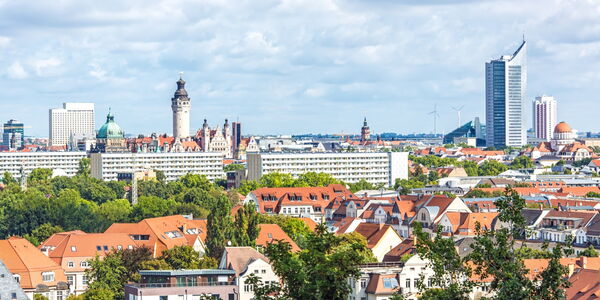 Leipzig Skyline am Tag